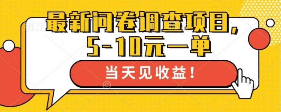 最新问卷调查项目，共12个平台，单日零撸100＋-文言网创