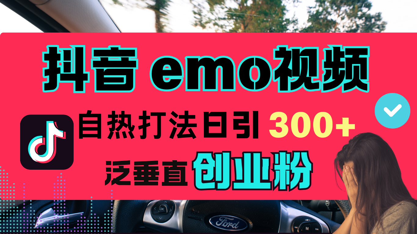 抖音“EMO视频”自热流打法，日引300+泛垂直创业粉-文言网创