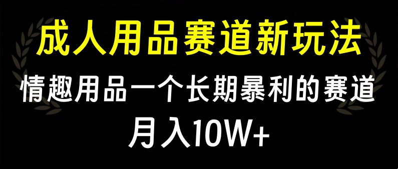 大人用品赛道新玩法，情趣用品一个长期暴利的赛道，月入10W+-文言网创