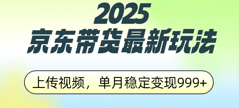 2025京东带货最新玩法，上传视频，单月稳定变现999+-文言网创