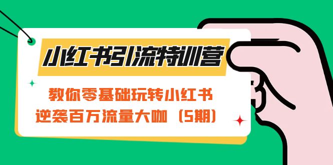 小红书引流特训营-第5期：教你零基础玩转小红书，逆袭百万流量大咖-文言网创