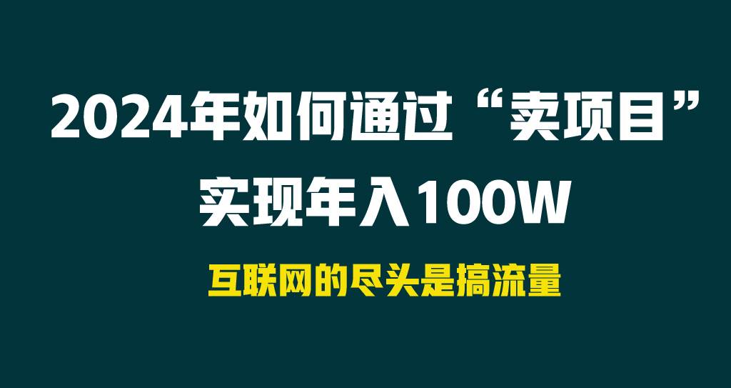 2024年如何通过“卖项目”实现年入100W-文言网创