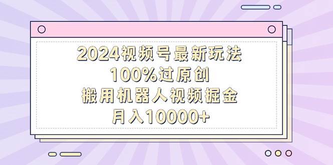 2024视频号最新玩法，100%过原创，搬用机器人视频掘金，月入10000+-文言网创