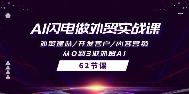 AI闪电做外贸实战课，外贸建站/开发客户/内容营销/从0到3做外贸AI-62节-文言网创